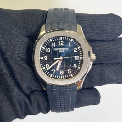 Patek Philippe Aquanaut 42mm Blue Dial Watch Ref# 5168G-001 - Happy Jewelers Fine Jewelry Lifetime Warranty