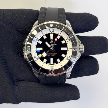 Breitling Superocean 46mm Black Dial Watch Ref# A17378 - Happy Jewelers Fine Jewelry Lifetime Warranty