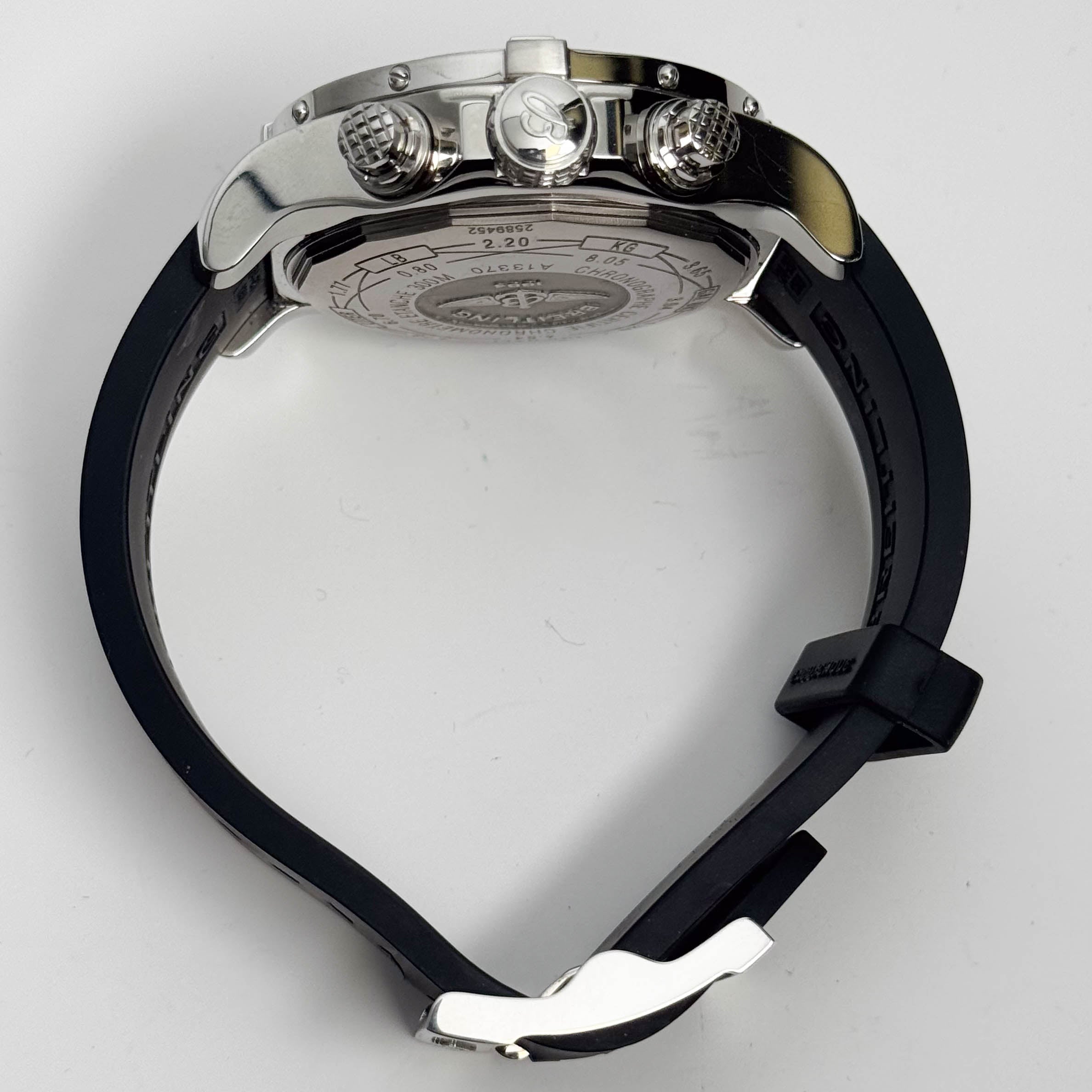 Breitling Super Avenger Stainless Steel 48mm Black Dial Watch Ref# A13370 - Happy Jewelers Fine Jewelry Lifetime Warranty