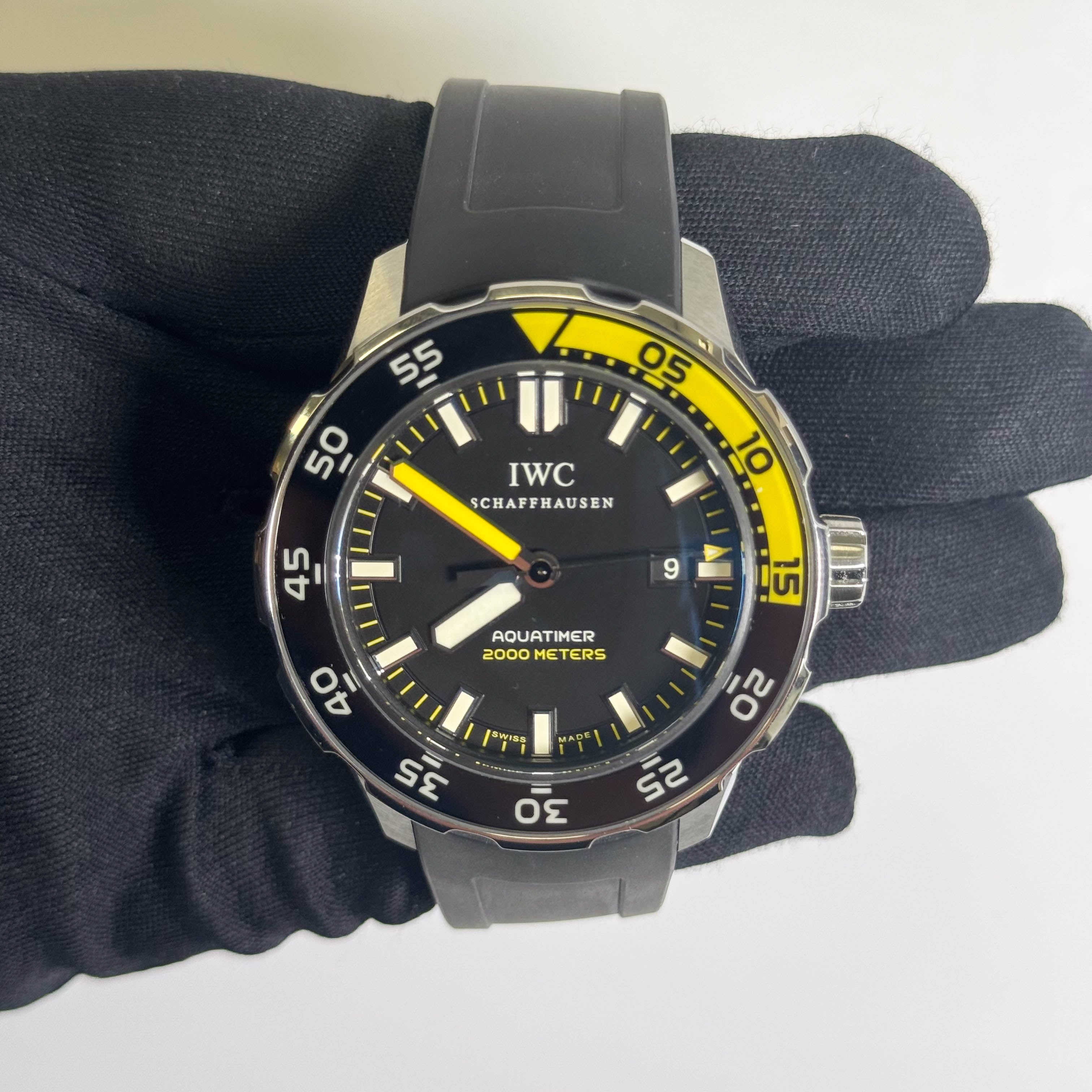 IWC Aquatimer Stainless Steel 44mm Black Dial Watch Ref# IW356802 - Happy Jewelers Fine Jewelry Lifetime Warranty