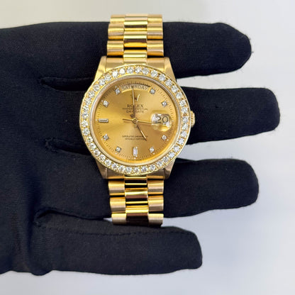 Rolex Day-Date 36mm Champagne Dial Watch Ref# 18038 - Happy Jewelers Fine Jewelry Lifetime Warranty