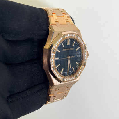Audemars Piguet Royal Oak 3mm Blue Dial Watch Ref#  77451OR.ZZ.1361OR.02 - Happy Jewelers Fine Jewelry Lifetime Warranty