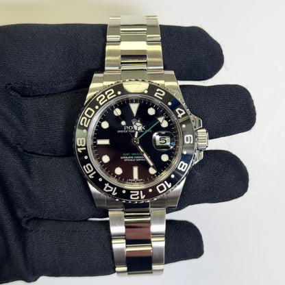 Rolex GMT-Master II 40mm Black Dial Watch Ref# 116710LN