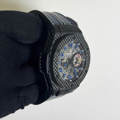 Hublot Big Bang Ferrari "60th Anniversary" Carbon Fiber 45mm Skeleton Dial Watch Ref# 401.QX.0123.VR.FSX14 - Happy Jewelers Fine Jewelry Lifetime Warranty