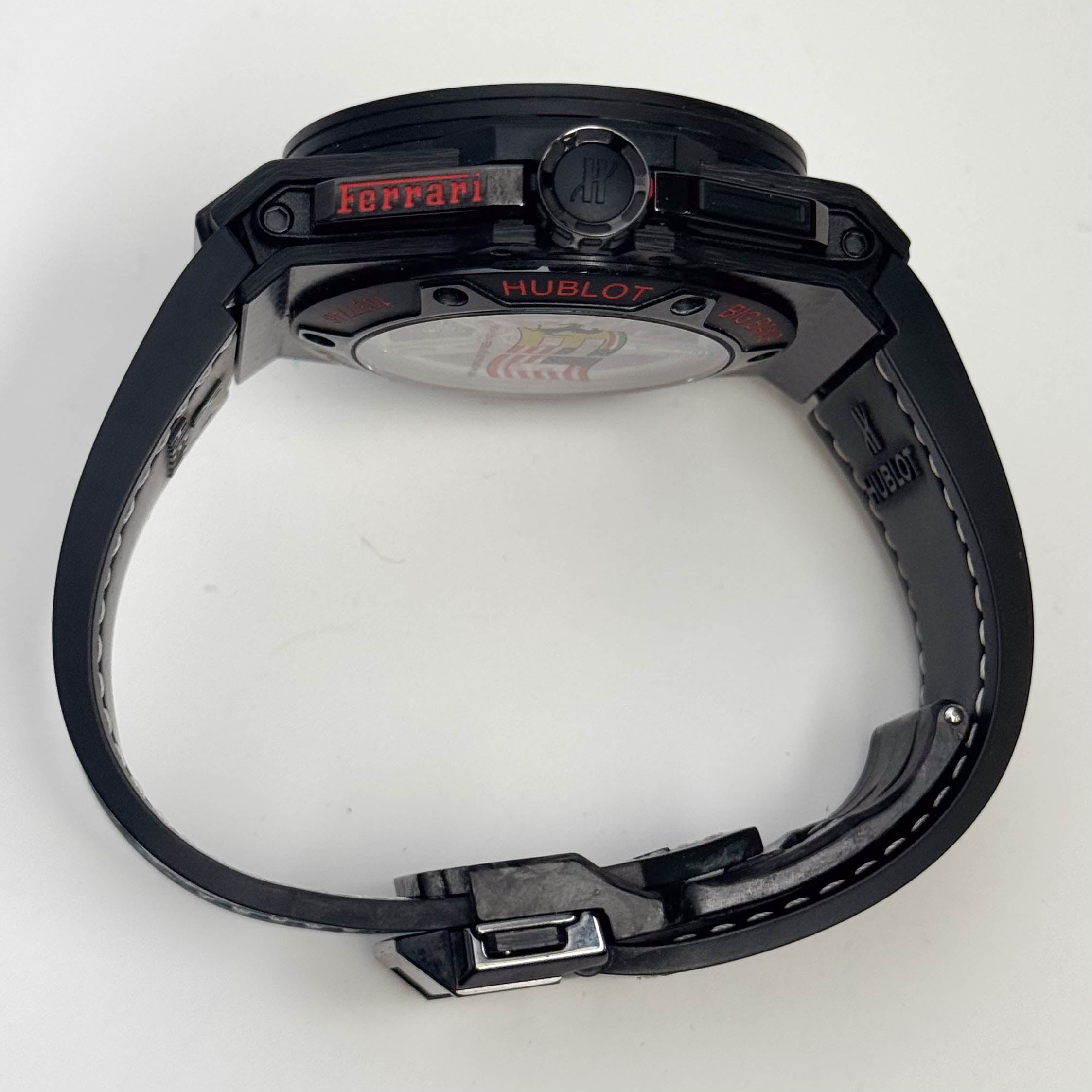 Hublot Big Bang Ferrari "60th Anniversary" Carbon Fiber 45mm Skeleton Dial Watch Ref# 401.QX.0123.VR.FSX14 - Happy Jewelers Fine Jewelry Lifetime Warranty