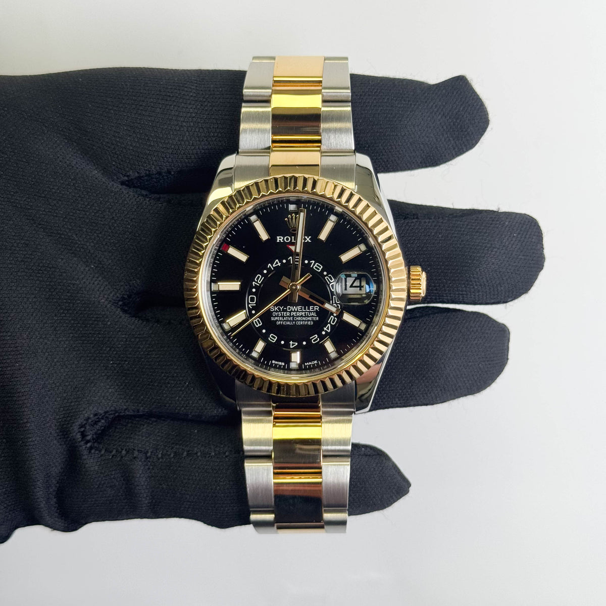 Rolex Sky-Dweller 42mm Black Dial Watch Ref# 326933