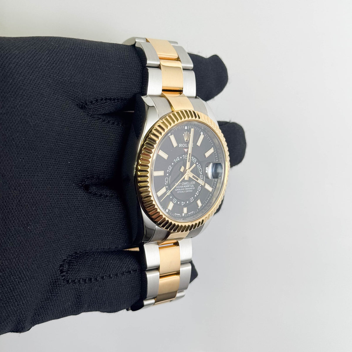 Rolex Sky-Dweller 42mm Black Dial Watch Ref# 326933
