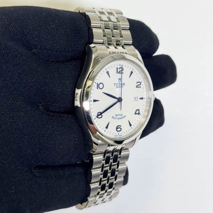 Tudor 1926 White Dial with Blue stick and Arabic Numbers Watch Ref# 91650 - Happy Jewelers Fine Jewelry Lifetime Warranty