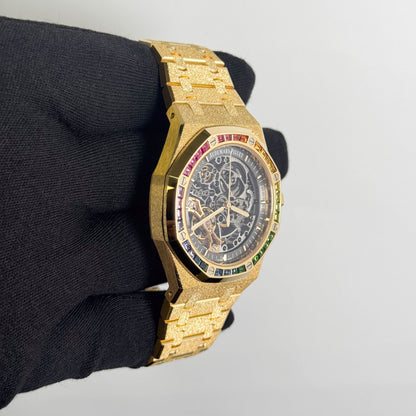 Audemars Piguet Royal Oak 41mm Openwork Dial Watch Ref# 15412BA.YG.1224BA.01