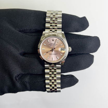 Rolex Datejust 31mm Pink Dial Watch Ref# 278274