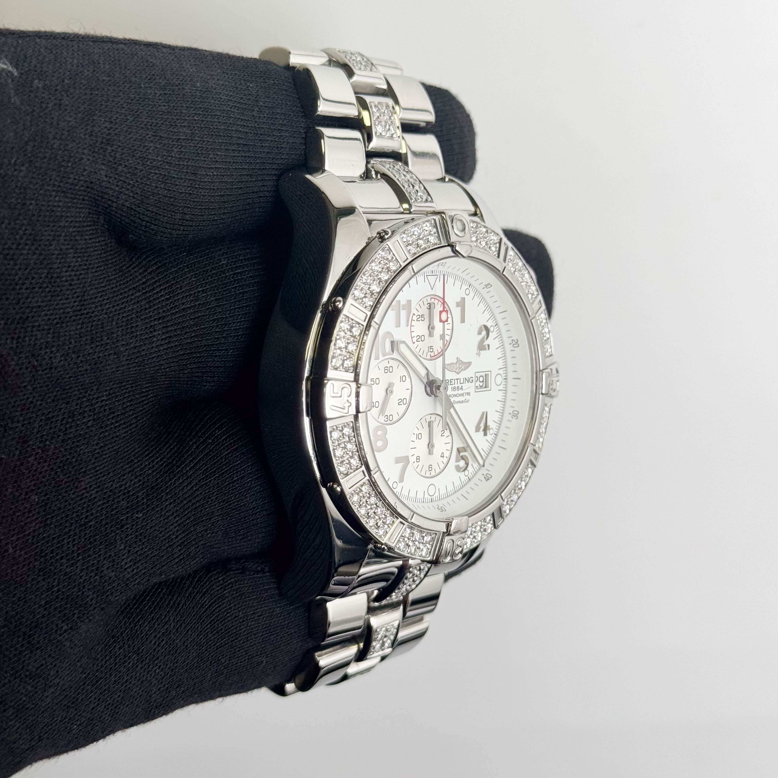 Breitling Super Avenger 48mm White Dial Watch Ref# A13370