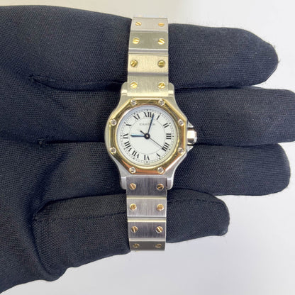 Cartier Santos 25mm White Dial Watch Ref# 0907 - Happy Jewelers Fine Jewelry Lifetime Warranty