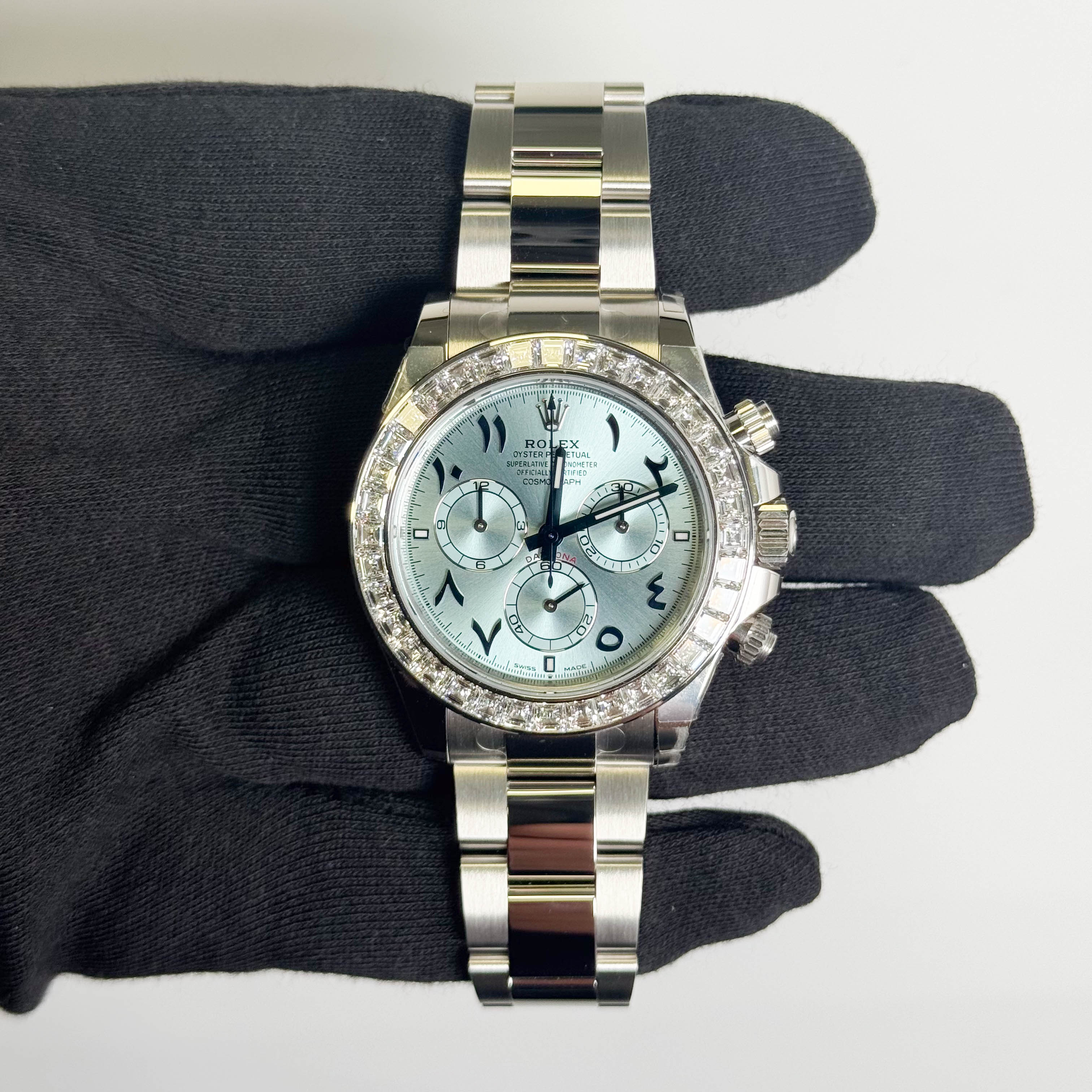 Rolex Daytona Platinum 40mm Ice Blue Dial Watch Ref# 126576TBR