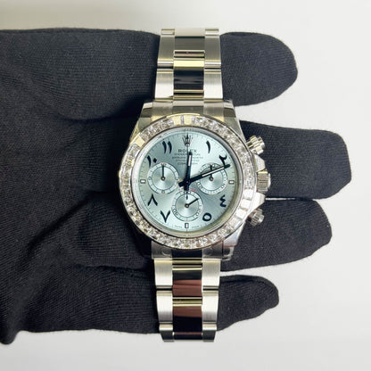 Rolex Daytona Platinum 40mm Ice Blue Dial Watch Ref# 126576TBR