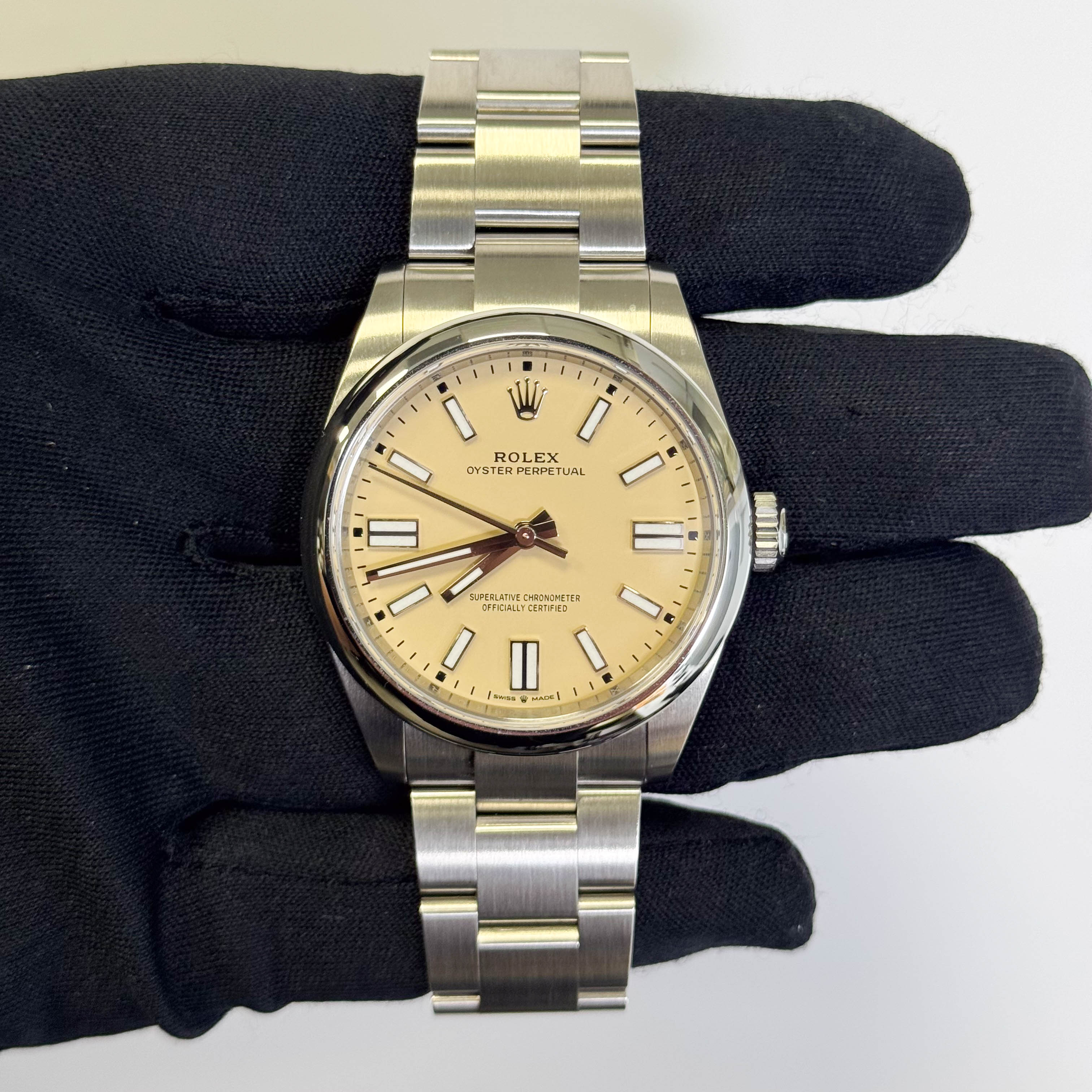 Rolex Oyster Perpetual 41mm Beige Dial Watch Ref# 134300