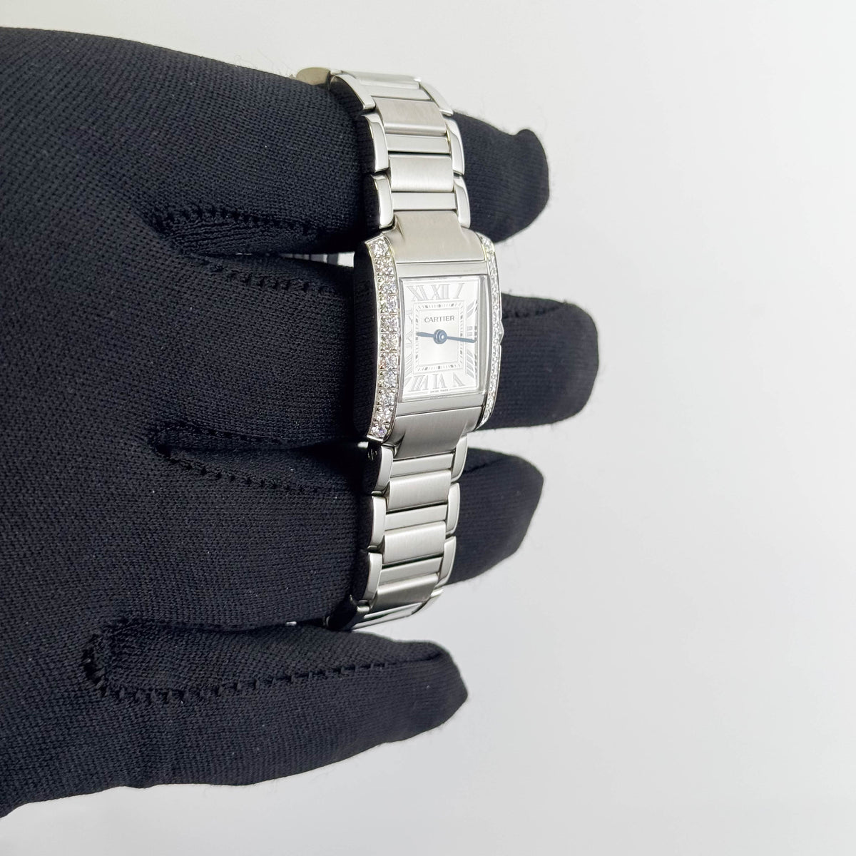 Cartier Tank Française Small 25.7mm x 21.2mm Silver Roman Dial Watch Ref# W4TA0020