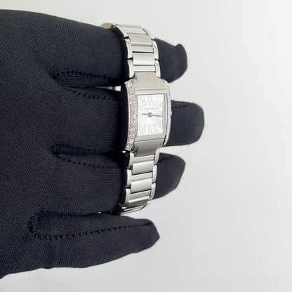Cartier Tank Française Small 25.7mm x 21.2mm Silver Roman Dial Watch Ref# W4TA0020