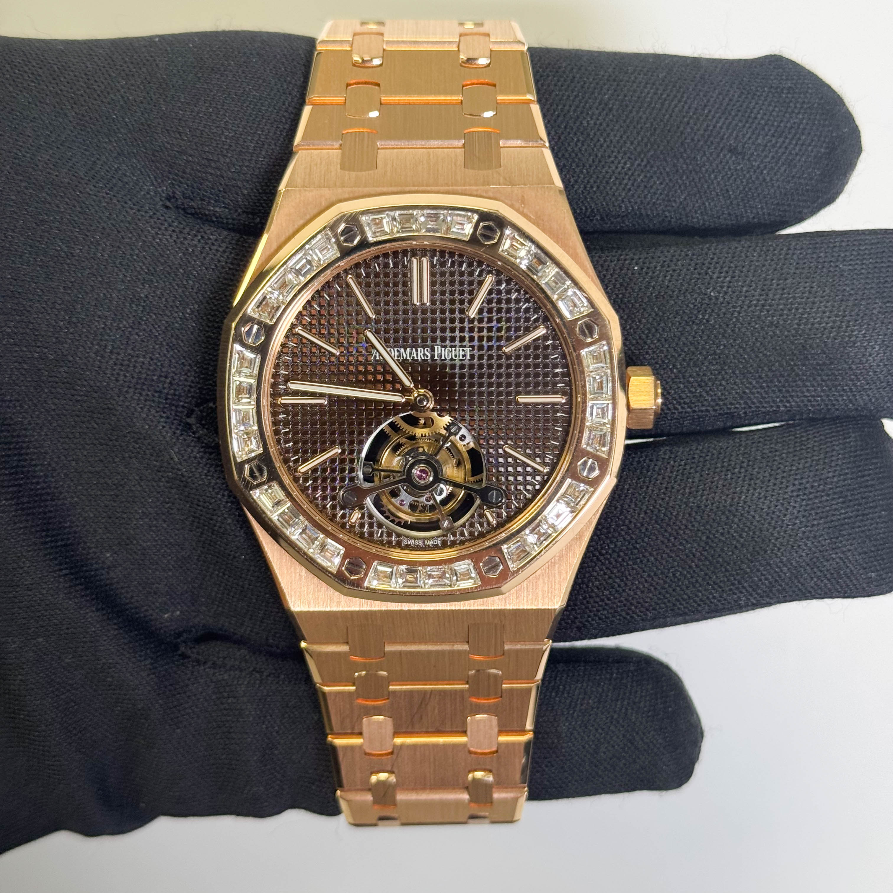 Audemars Piguet Royal Oak 41mm Brown Tourbillon Dial Watch Ref# 26516OR.ZZ.1220OR.01