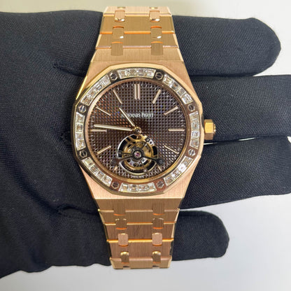 Audemars Piguet Royal Oak 41mm Brown Tourbillon Dial Watch Ref# 26516OR.ZZ.1220OR.01