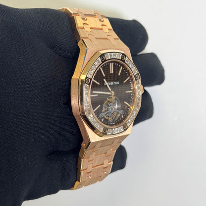 Audemars Piguet Royal Oak 41mm Brown Tourbillon Dial Watch Ref# 26516OR.ZZ.1220OR.01