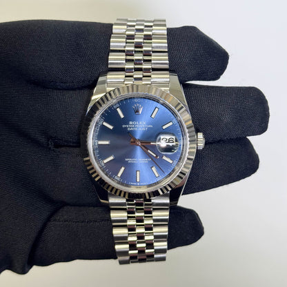 Rolex Datejust 41mm Blue Dial Watch Ref# 126334 - Happy Jewelers Fine Jewelry Lifetime Warranty