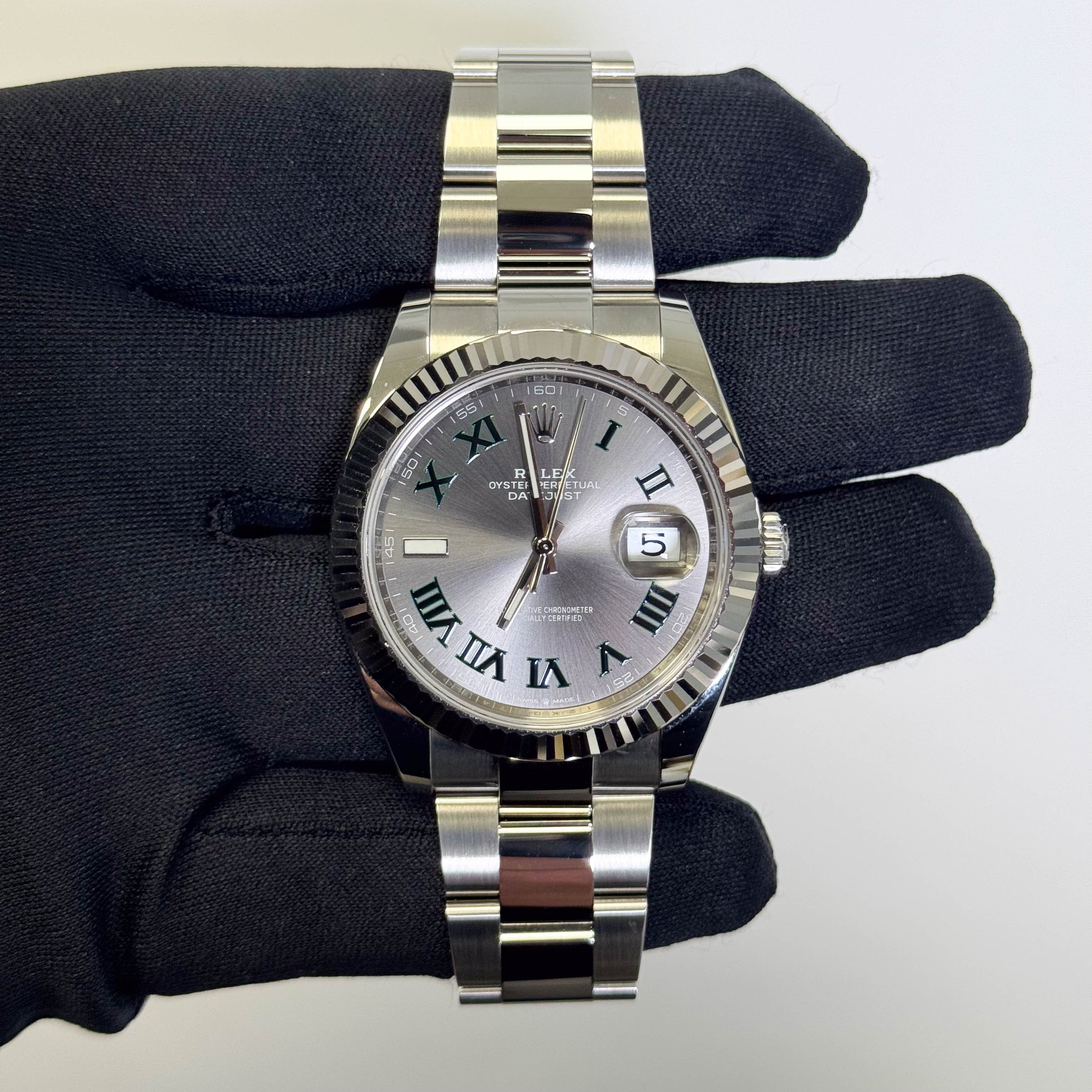 Rolex Datejust 41mm Wimbledon Dial Watch Ref# 126334 - Happy Jewelers Fine Jewelry Lifetime Warranty