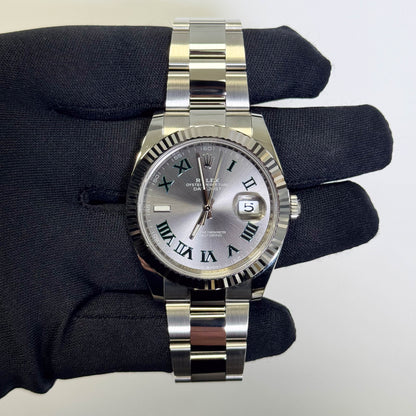 Rolex Datejust 41mm Wimbledon Dial Watch Ref# 126334 - Happy Jewelers Fine Jewelry Lifetime Warranty