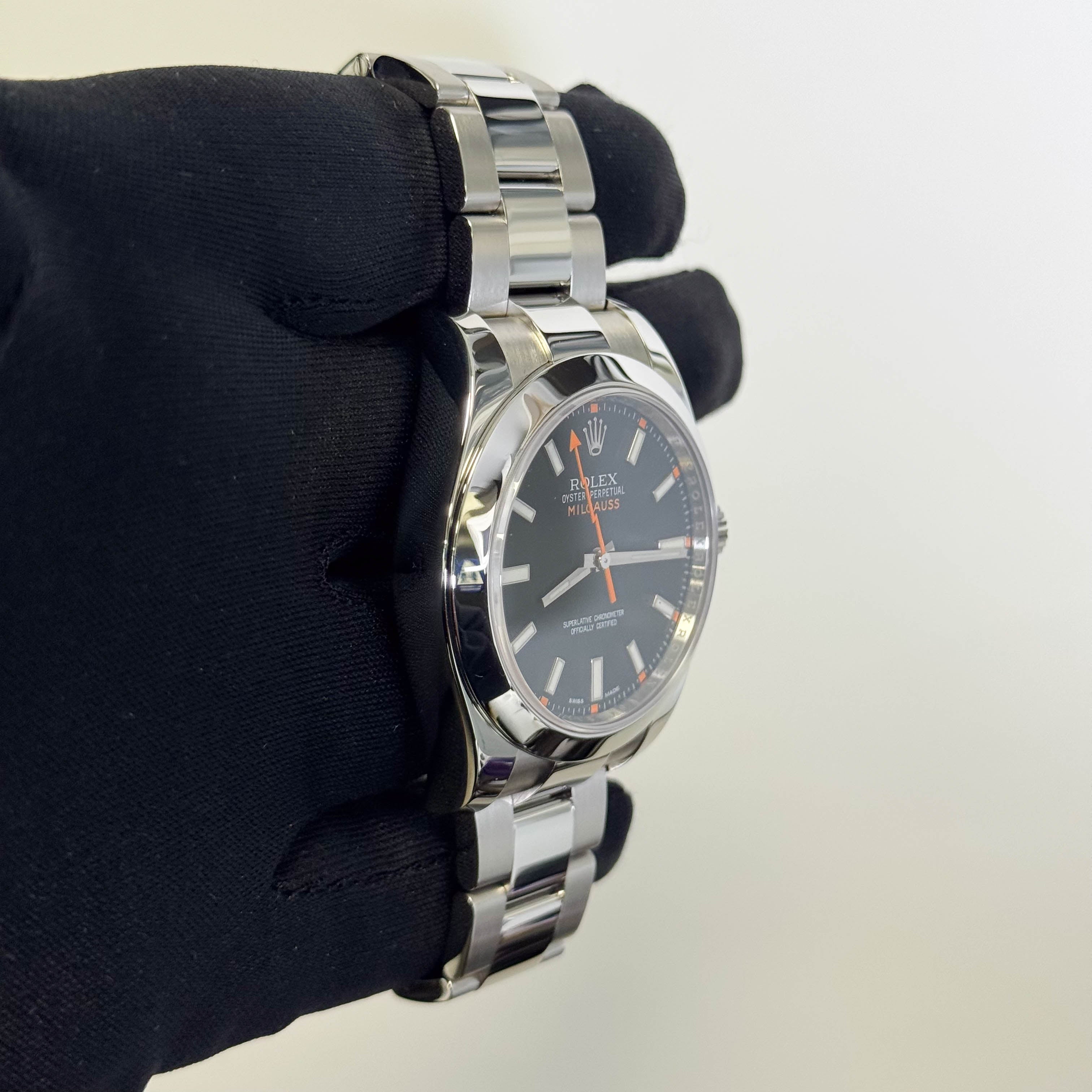 Rolex Milgauss 40mm Black Dial Watch Ref# 116400 - Happy Jewelers Fine Jewelry Lifetime Warranty