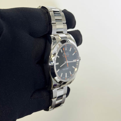 Rolex Milgauss 40mm Black Dial Watch Ref# 116400 - Happy Jewelers Fine Jewelry Lifetime Warranty