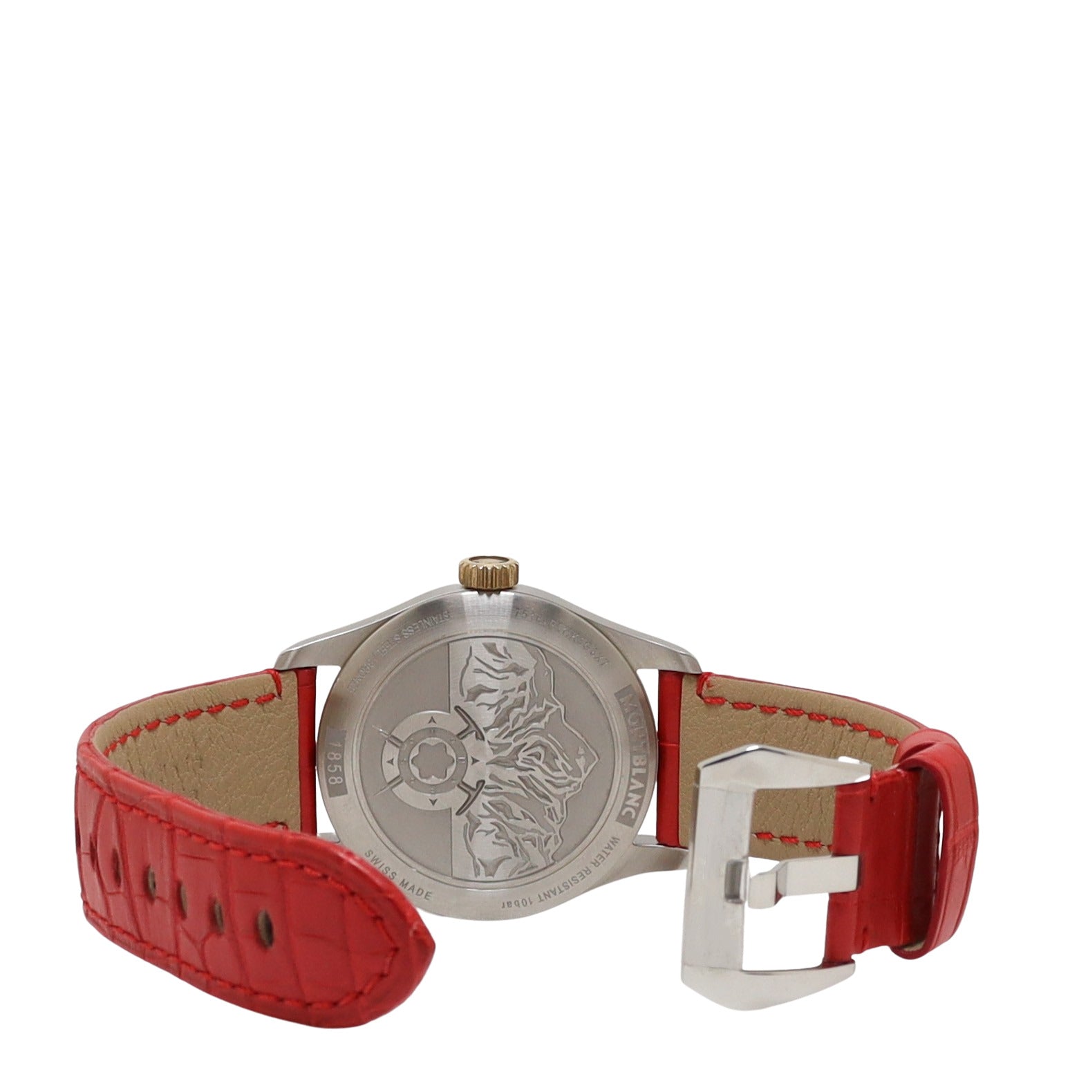 Montblanc 1858 Automatic 24H Stainless Steel 42mm Black Northern Hemisphere Dial Watch Reference# 126007 - Happy Jewelers Fine Jewelry Lifetime Warranty