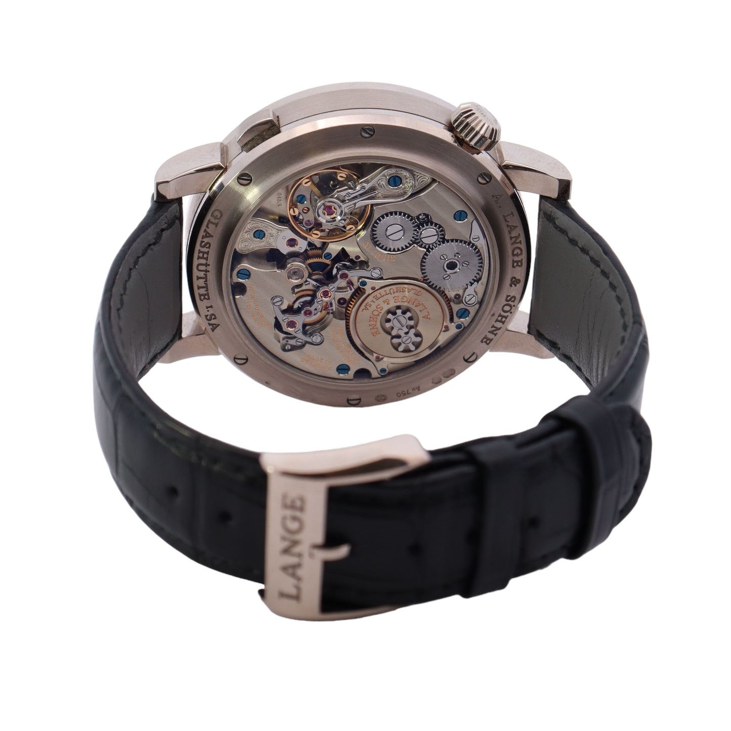 A.Lange and Sohne Zeitwerk Striking Time White Gold 44mm Black Dial Watch Reference #: 145.029