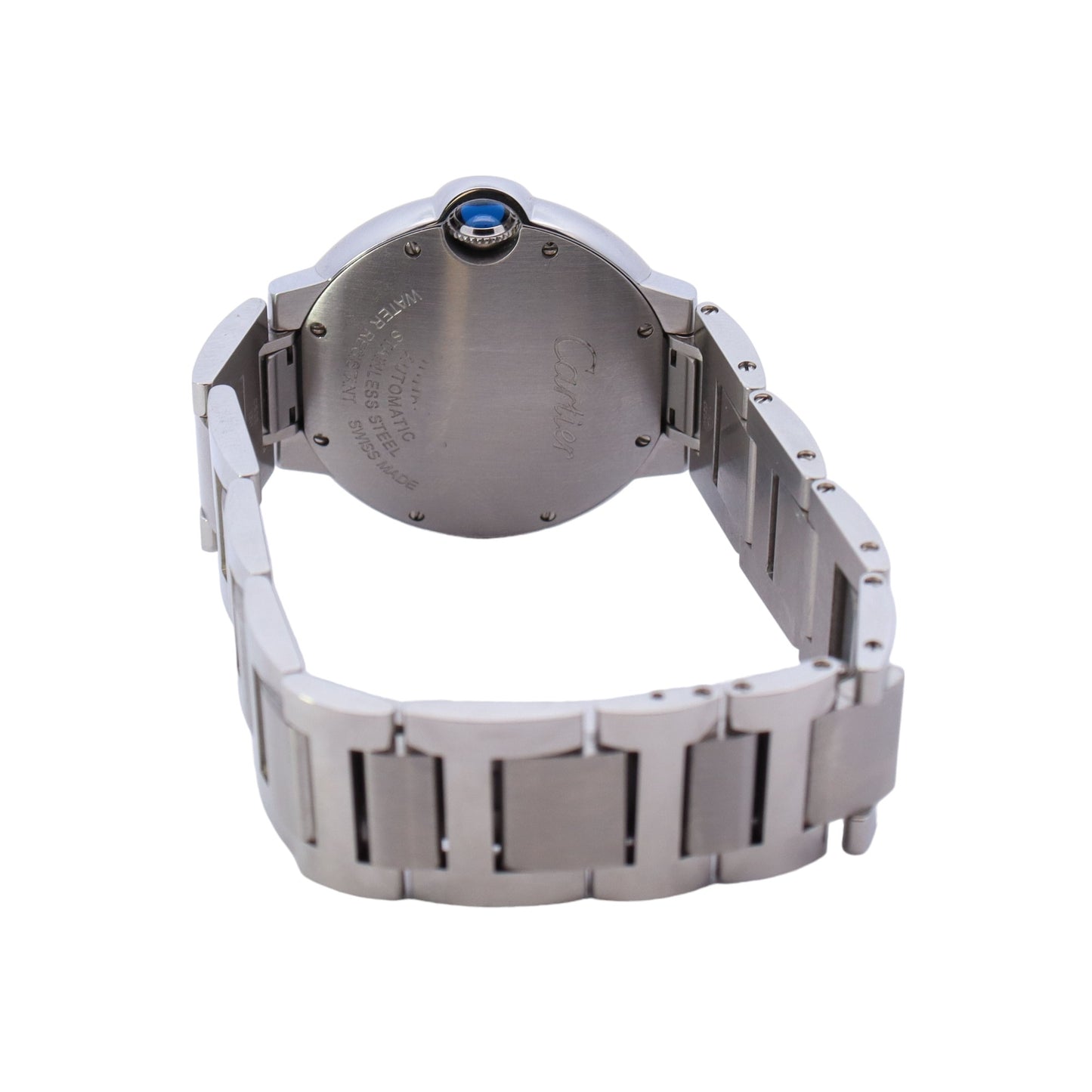 Cartier Ballon Bleu Stainless Steel 36mm Silver Roman Dial Watch Reference #: W4BB0024 - Happy Jewelers Fine Jewelry Lifetime Warranty