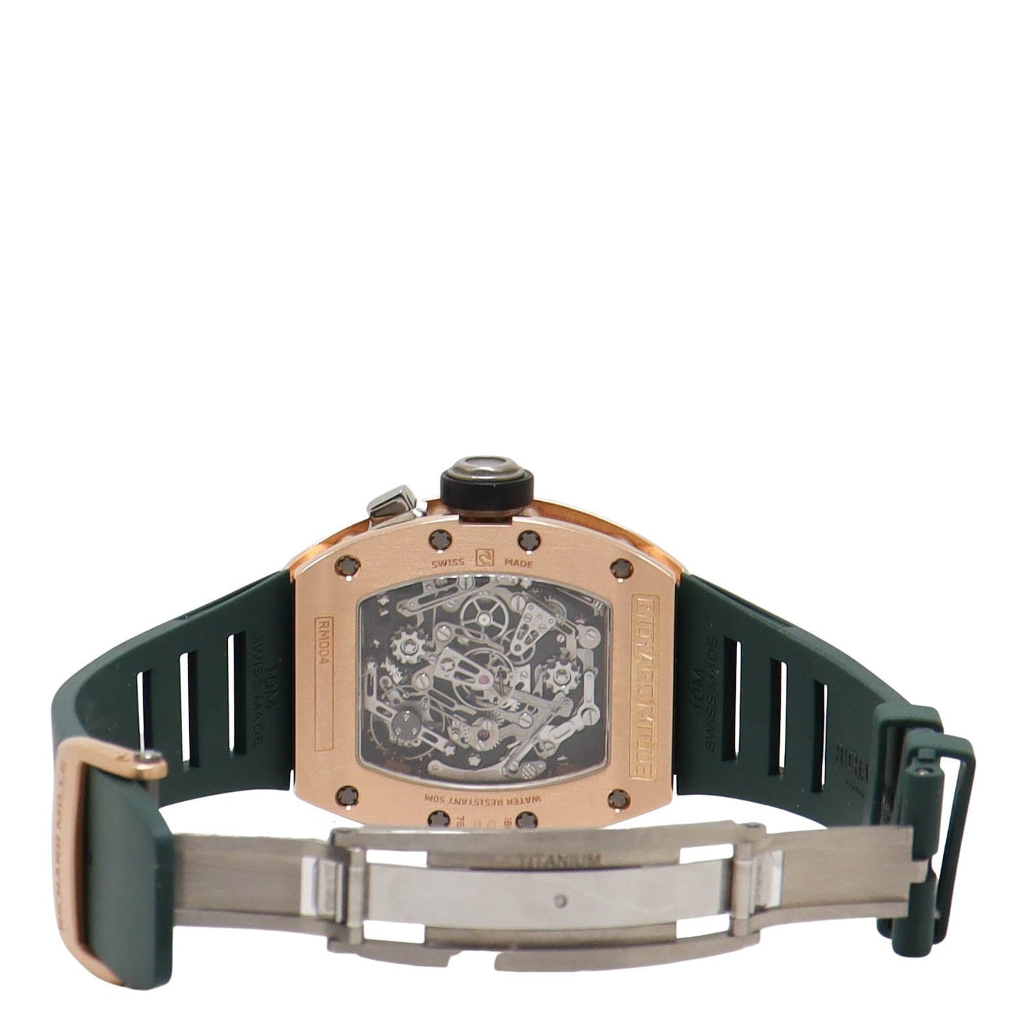 Richard Mille RM004 Rose Gold 48 x 39.7mm Skeleton Dial Watch Reference# RM004-AH PG - Happy Jewelers Fine Jewelry Lifetime Warranty