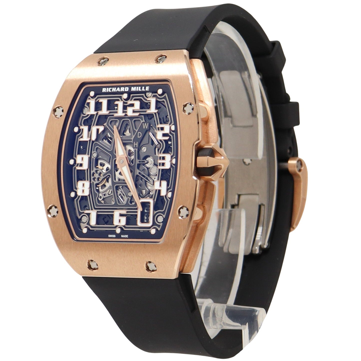 Richard Mille Men's Extra Flat Rose Gold 38mm Skeleton Dial Watch Reference# RM67-01 RG - Happy Jewelers Fine Jewelry Lifetime Warranty