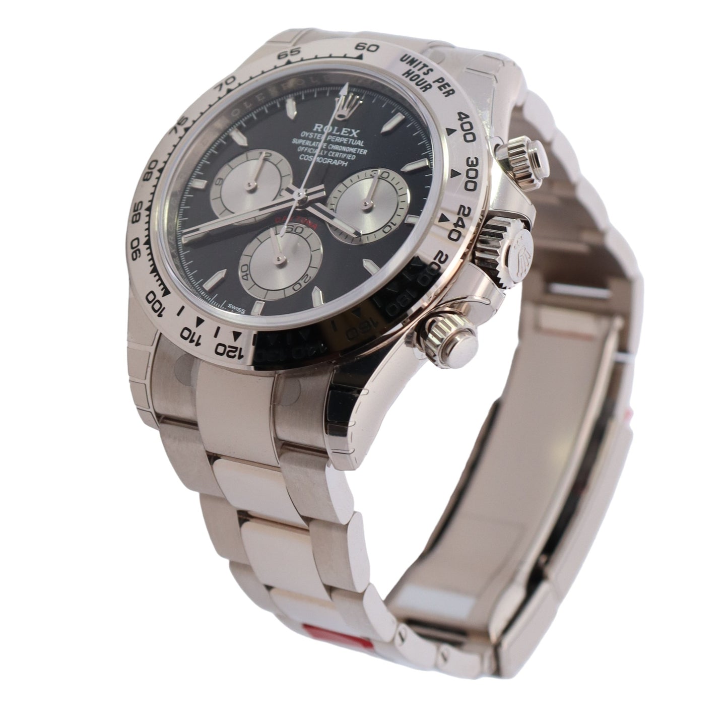 Rolex Daytona White Gold 40mm Black Chronograph Stick Dial Watch Reference #: 126509