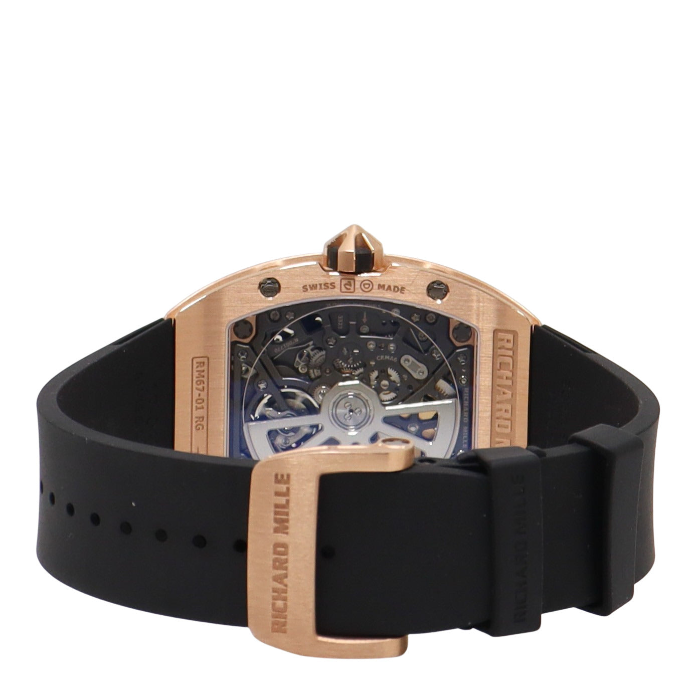 Richard Mille Men's Extra Flat Rose Gold 38mm Skeleton Dial Watch Reference# RM67-01 RG - Happy Jewelers Fine Jewelry Lifetime Warranty