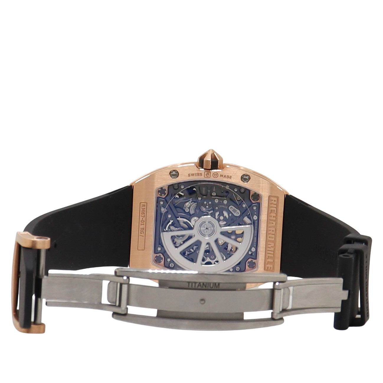 Richard Mille Men's Extra Flat Rose Gold 38mm Skeleton Dial Watch Reference# RM67-01 RG - Happy Jewelers Fine Jewelry Lifetime Warranty