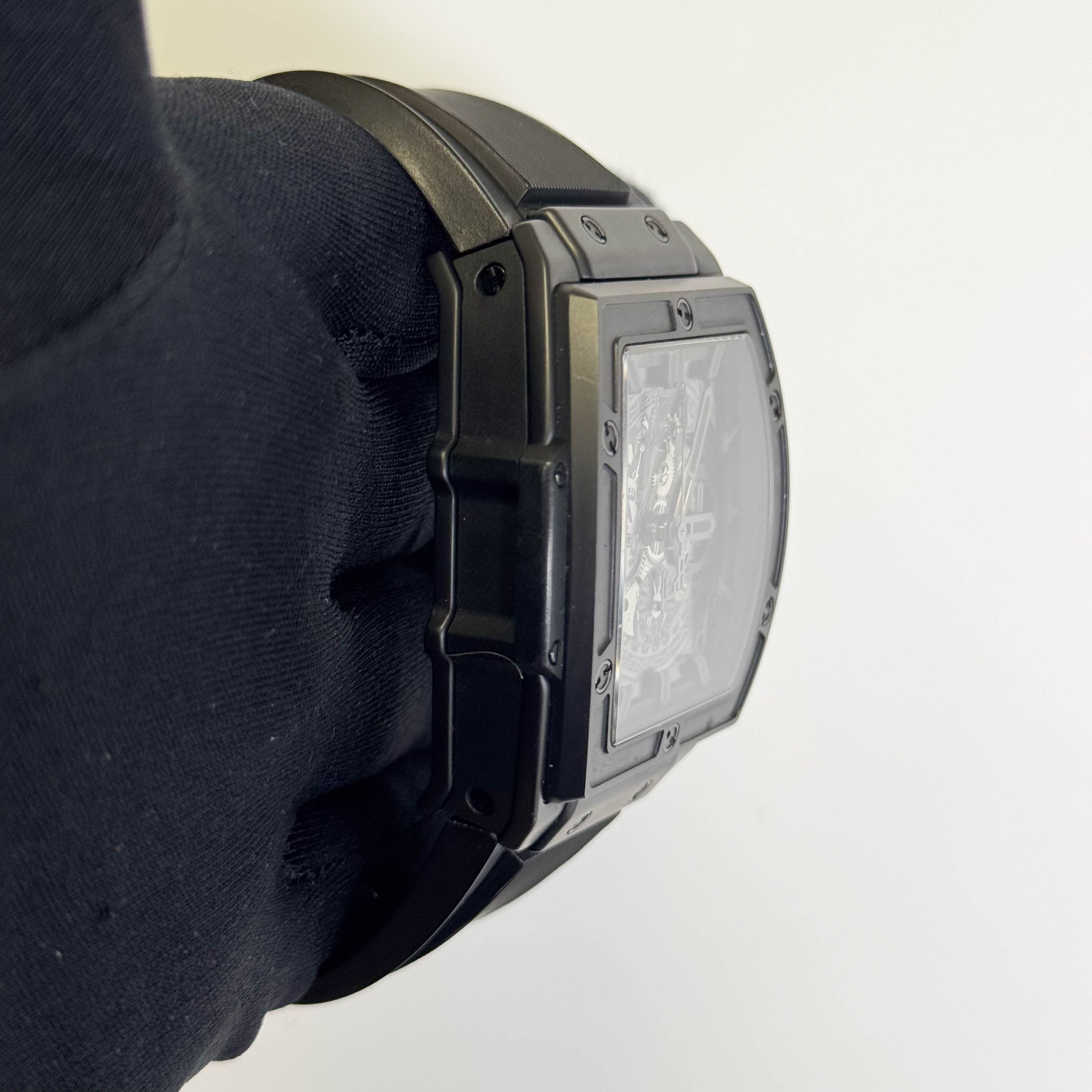 Hublot Spirit of Big Bang 45mm Silver Skeleton Dial Watch Ref# 601.CI.0110.RX