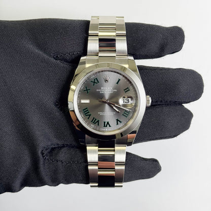 Rolex Datejust 41mm Wimbldon Dial Watch Ref# 126300