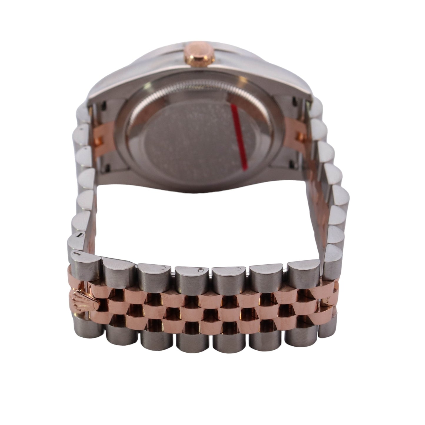 Rolex Datejust Two Tone Rose Gold & Stainless Steel 36mm Dark MOP Diamond Dial Watch Reference #: 116231