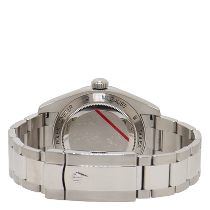 Rolex Milgauss Stainless Steel 40mm Dark Grey Stick Dial Watch Reference #: 116400GV - Happy Jewelers Fine Jewelry Lifetime Warranty