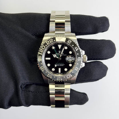Rolex GMT-Master II 40mm Black Dial Watch Ref# 126710GRNR