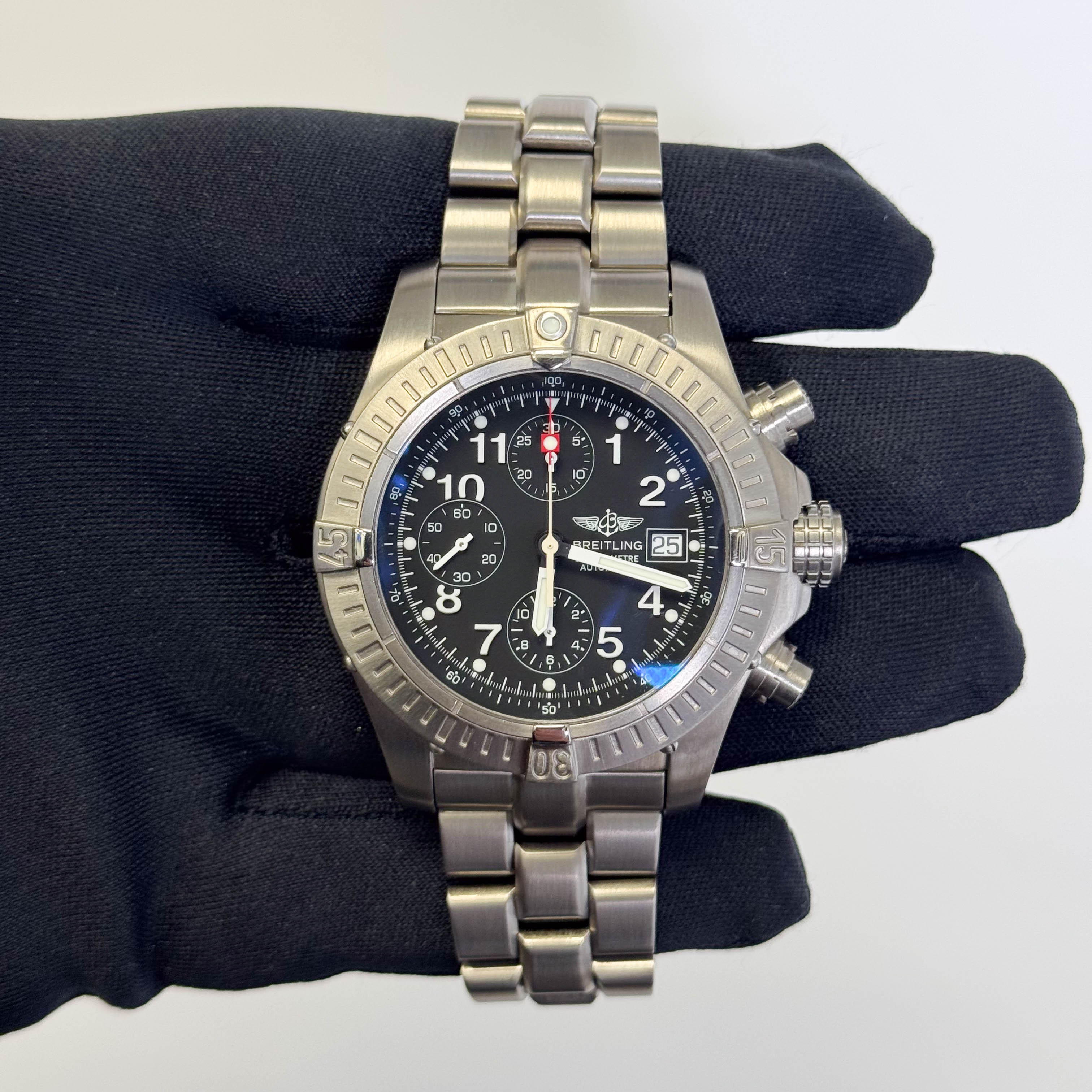 Breiting Avenger 44mm Black Dial Watch Ref# E13360 - Happy Jewelers Fine Jewelry Lifetime Warranty