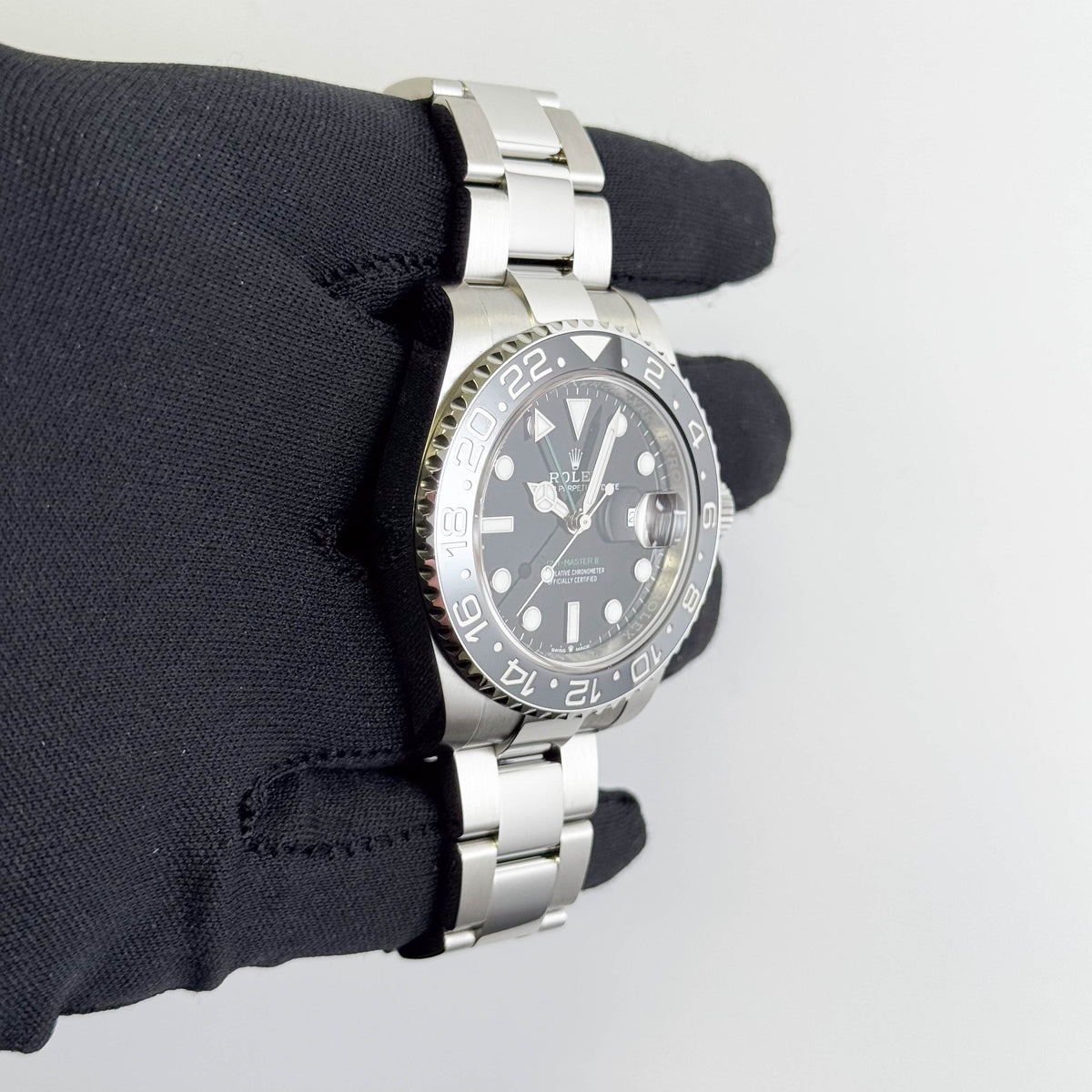 Rolex GMT-Master II 40mm Black Dial Watch Ref# 126710GRNR