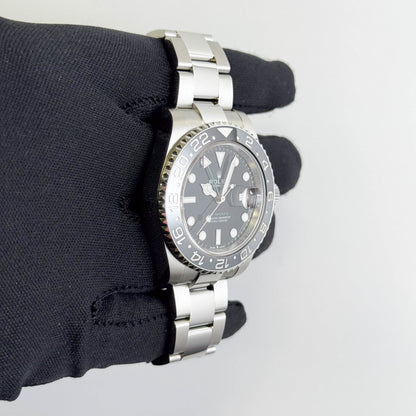 Rolex GMT-Master II 40mm Black Dial Watch Ref# 126710GRNR