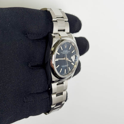 Rolex Datejust 36mm Blue Stick Dial Watch Ref# 126200 - Happy Jewelers Fine Jewelry Lifetime Warranty