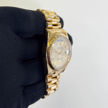 Rolex Day-Date 36mm Champagne Dial Watch Ref# 18038 - Happy Jewelers Fine Jewelry Lifetime Warranty