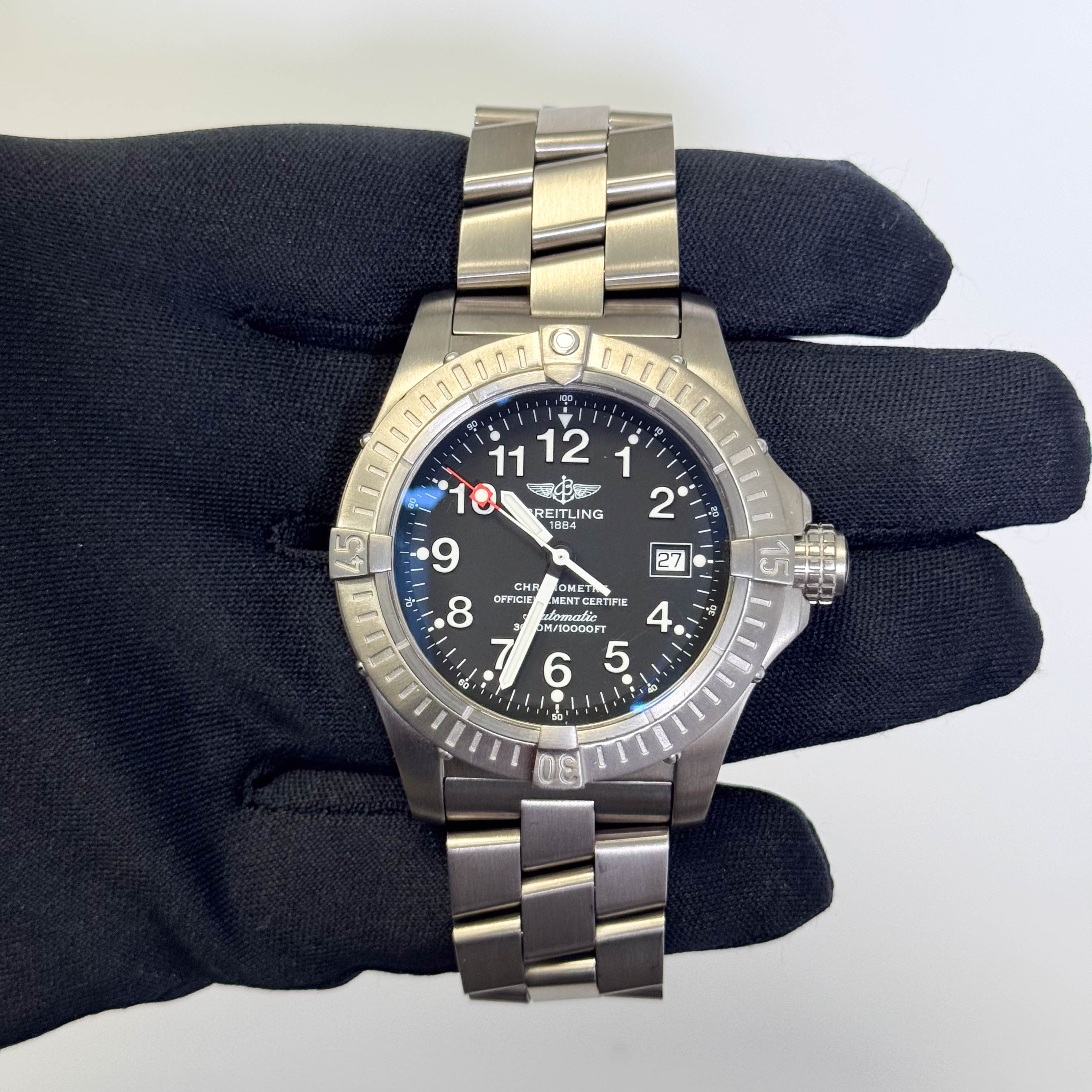 Breiting Avenger Seawolf 44mm Black Dial Watch Ref# E17370 – Happy