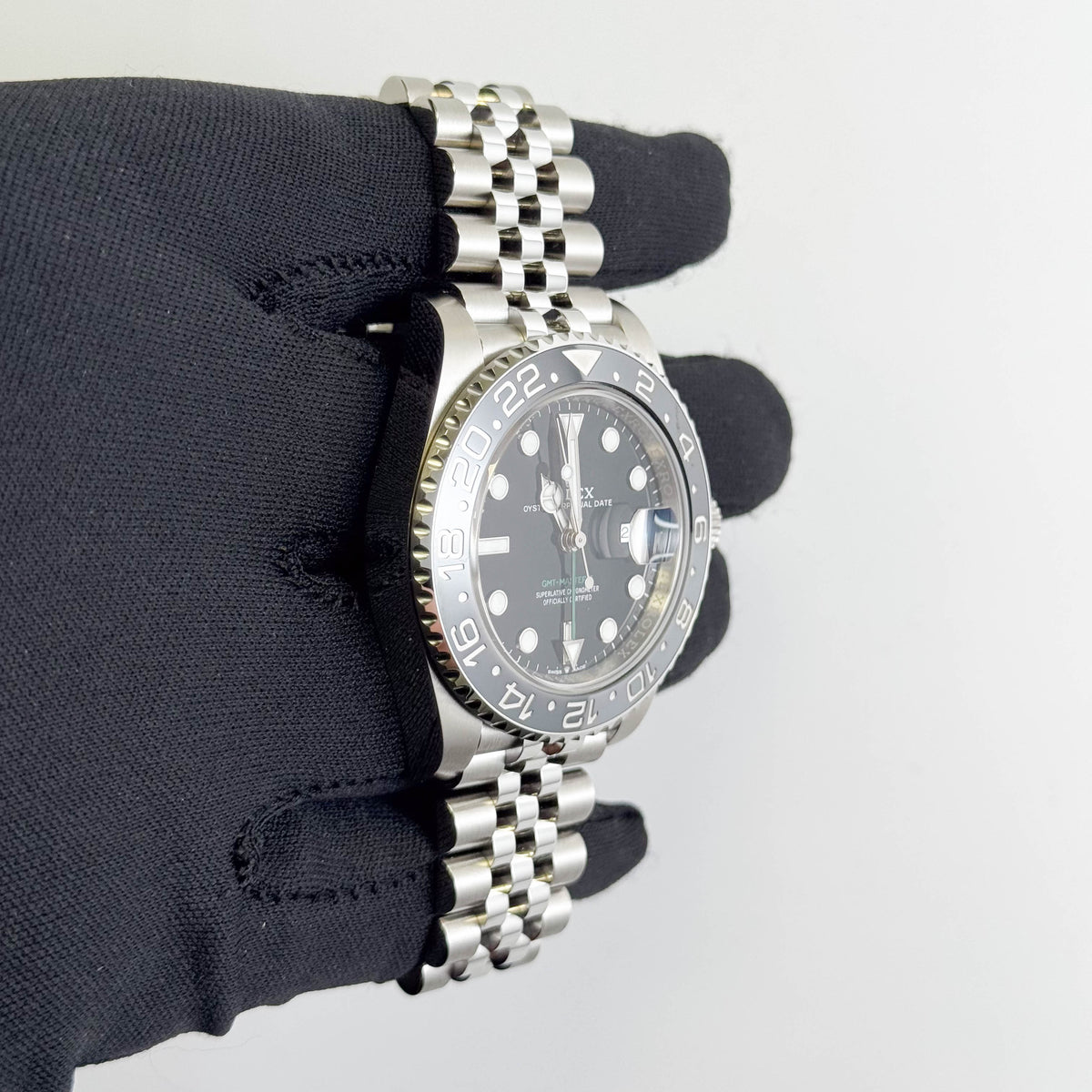 Rolex GMT-Master II 40mm Black Dial Watch Ref# 126710GRNR
