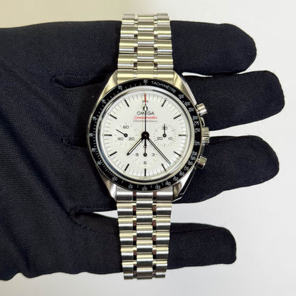 Omega Speedmaster 42mm White Dial Watch Ref# 310.30.42.50.04.001 - Happy Jewelers Fine Jewelry Lifetime Warranty